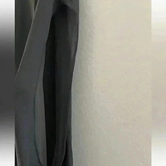 Helmut Lang Gray Silk Draped Sheer Cocoon Midi Dress $395 Women’s Large - Picture 11 of 11